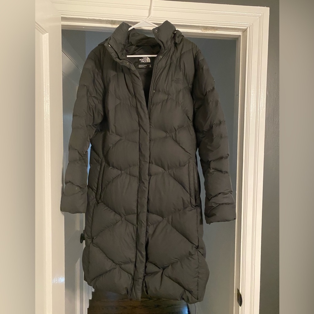 Black womens North Face winter parka